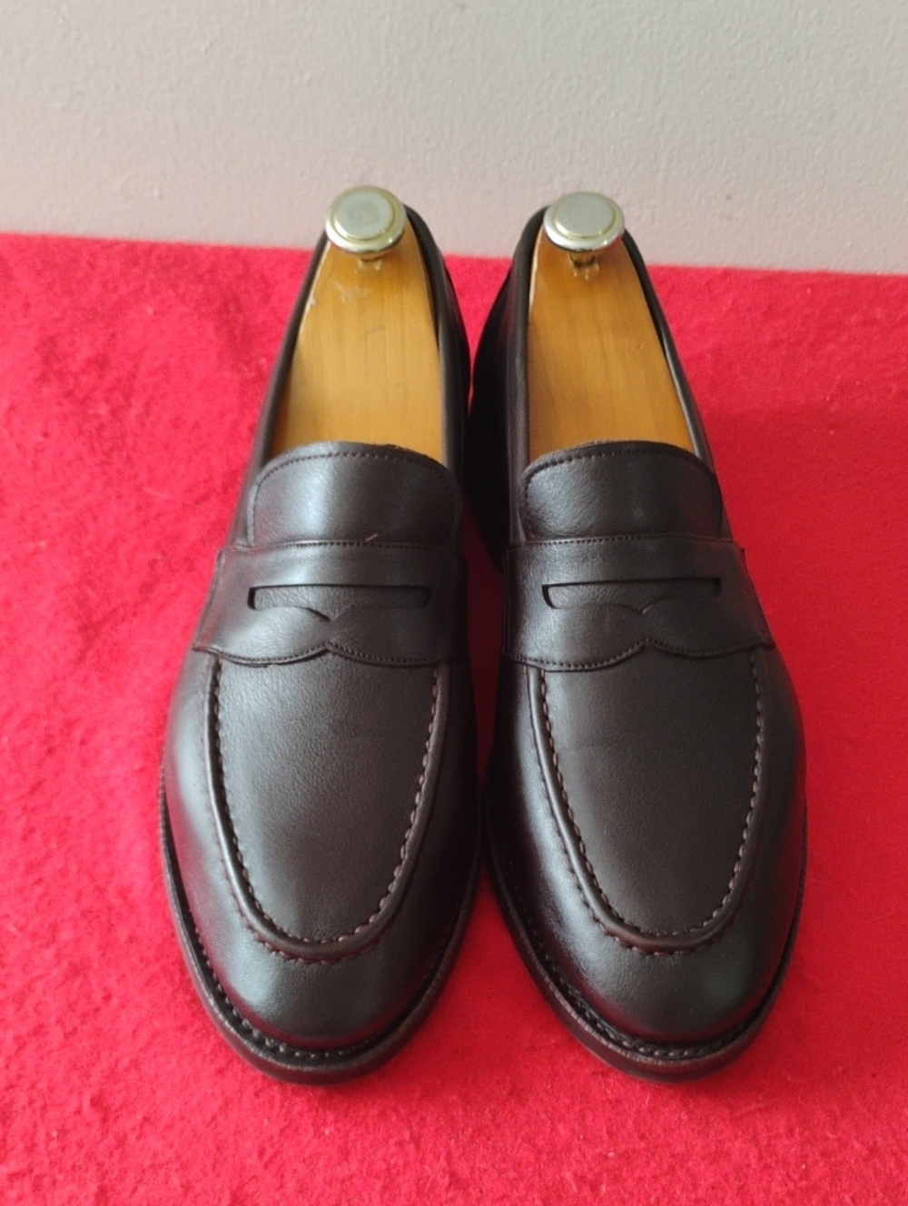 Meermin Dark Brown Leather Penny Loafers